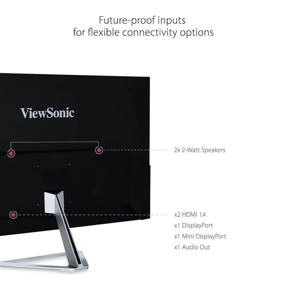 Outlet ViewSonic 32" 75Hz LCD Monitor, Black (VX3276-2K-MHD)