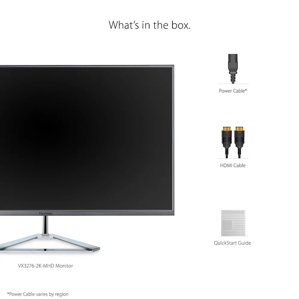 Outlet ViewSonic 32" 75Hz LCD Monitor, Black (VX3276-2K-MHD)