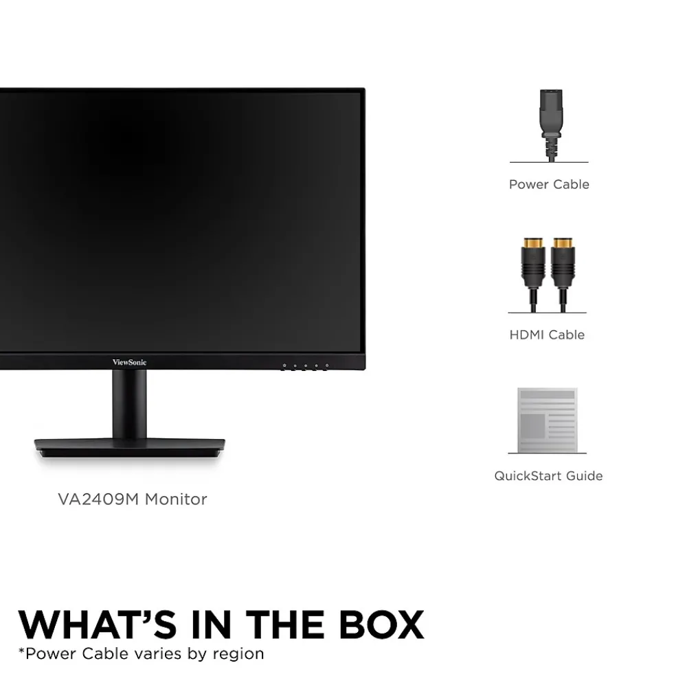 Online ViewSonic 24" 75Hz LCD Monitor, Black (VA2409M)