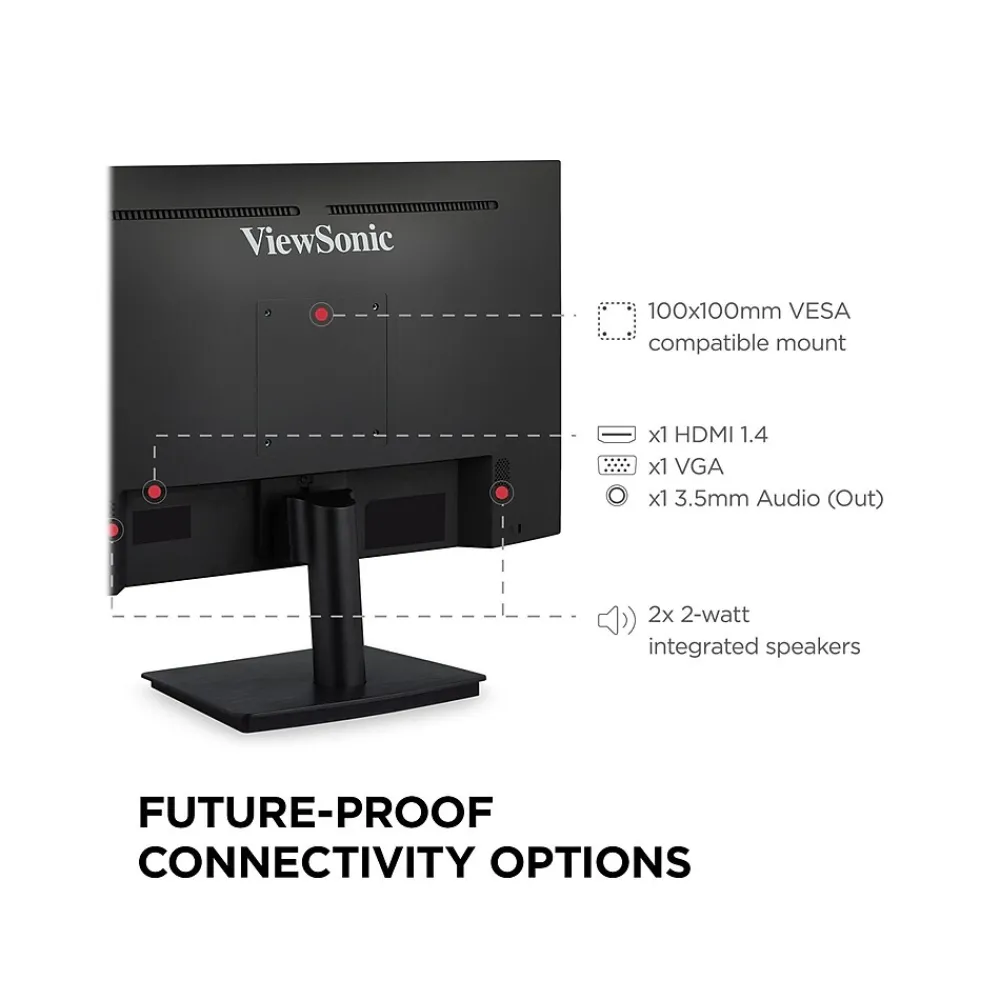 Online ViewSonic 24" 75Hz LCD Monitor, Black (VA2409M)
