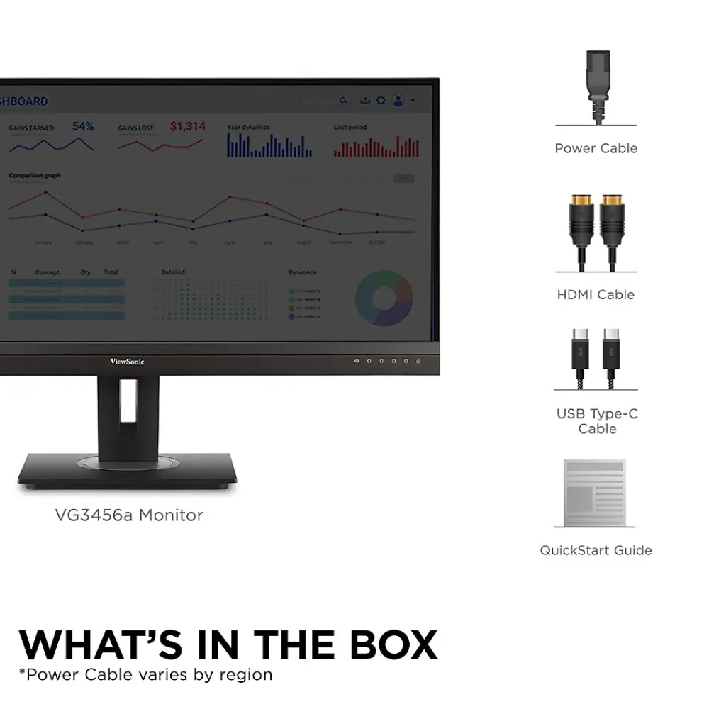 Discount ViewSonic 34" 100Hz LCD Monitor, Black (VG3456A)