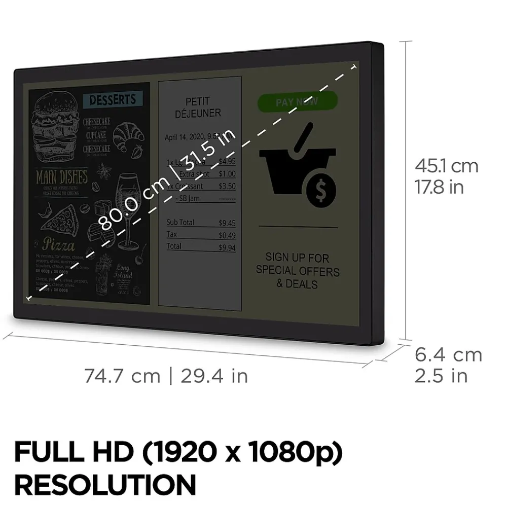 Outlet ViewSonic 32" 60Hz LCD Monitor, Black (TD3207)