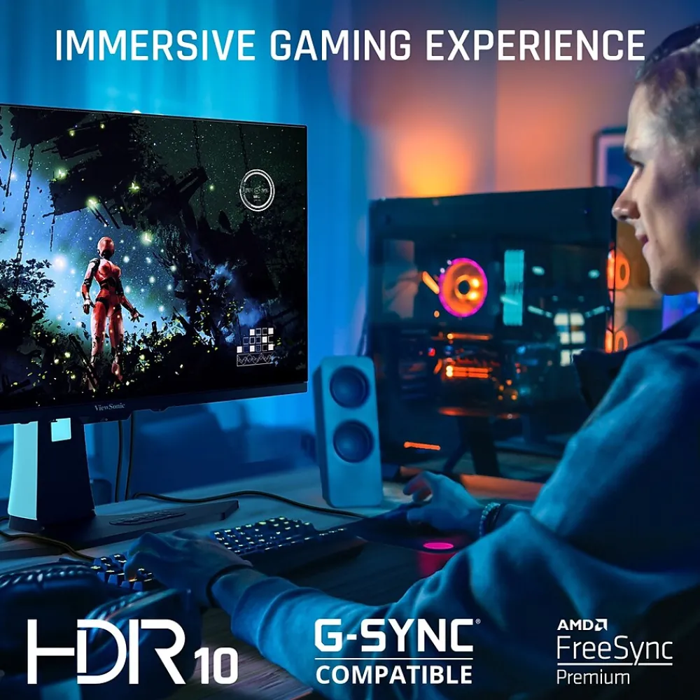 ViewSonic 26.5" 240Hz LED Gaming Monitor, White (XG272-2K-OLED)