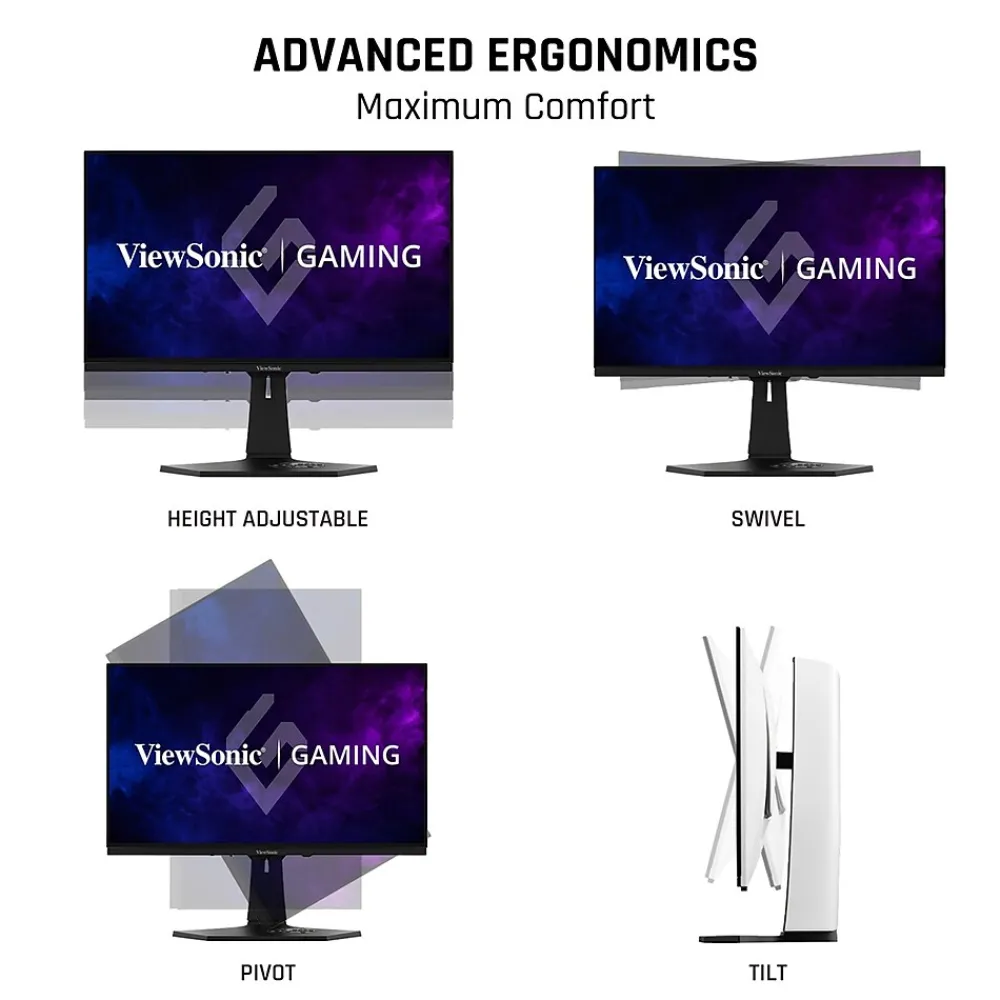 ViewSonic 26.5" 240Hz LED Gaming Monitor, White (XG272-2K-OLED)