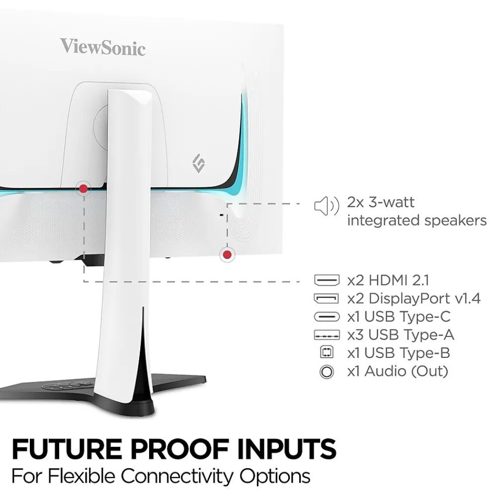 ViewSonic 26.5" 240Hz LED Gaming Monitor, White (XG272-2K-OLED)
