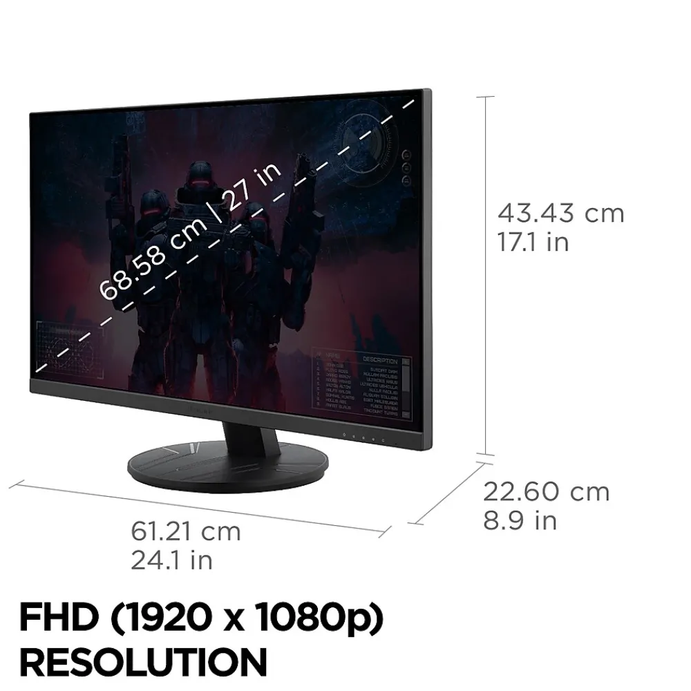 Best ViewSonic 27" 120Hz LED Gaming Monitor, Black (VX2716A)