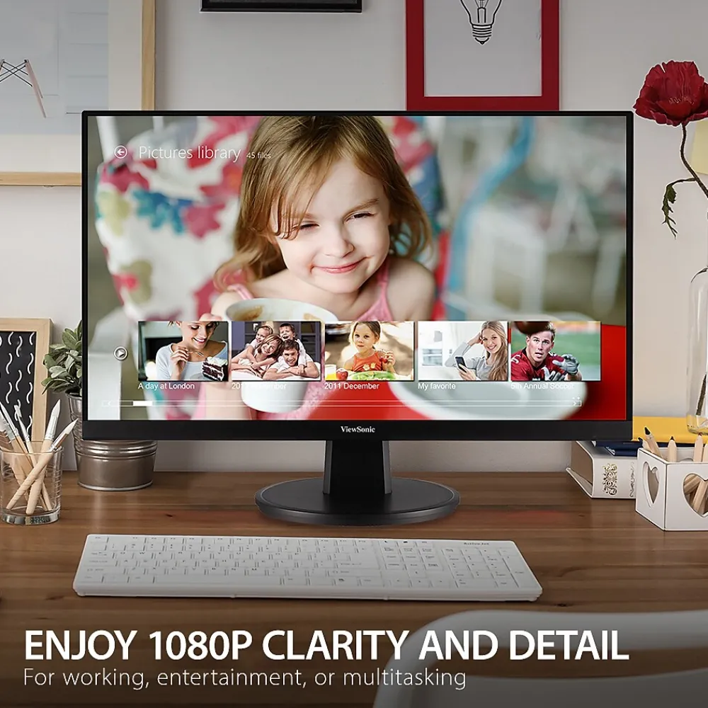ViewSonic 24" 100Hz LED Monitor, Black (VA2447-MH)