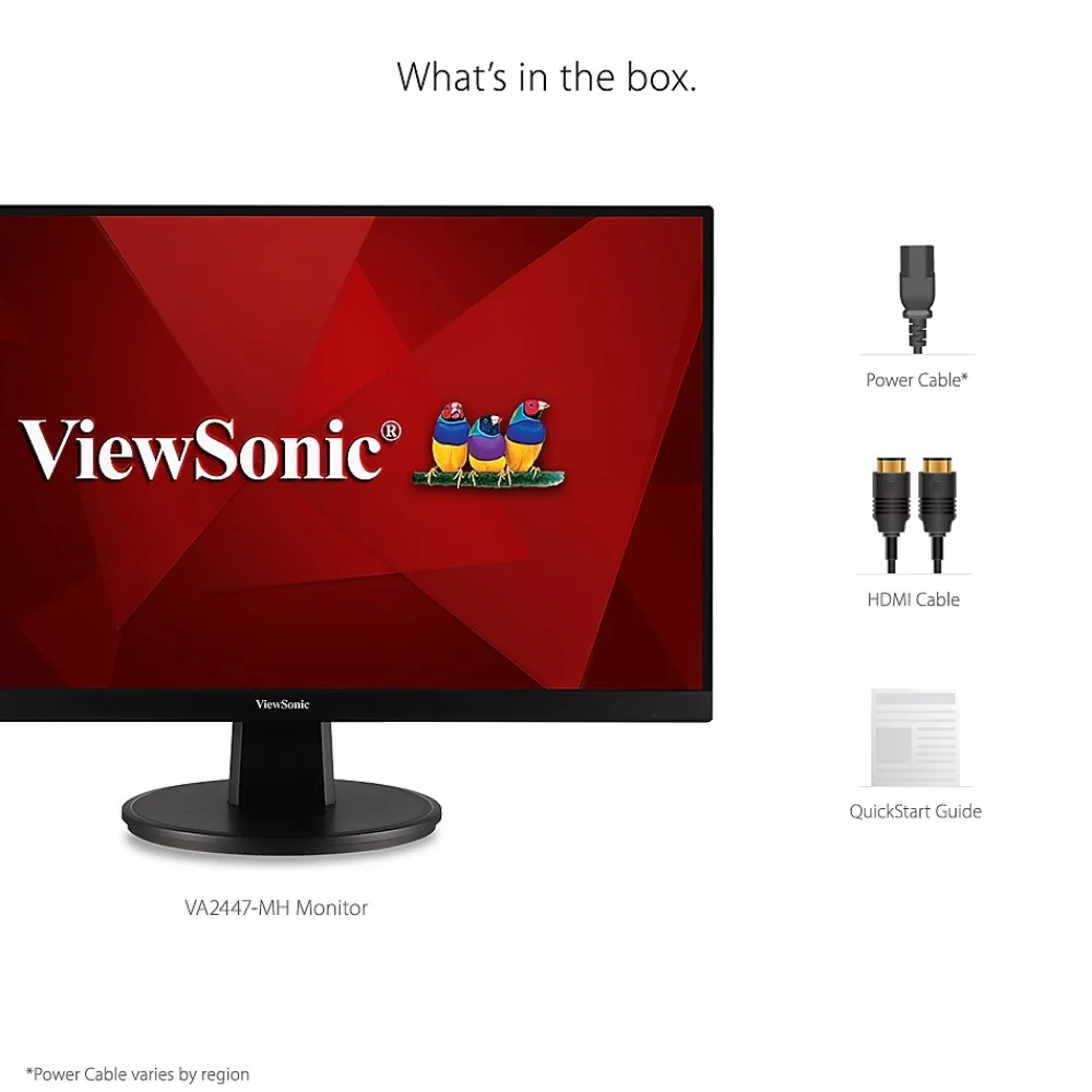 ViewSonic 24" 100Hz LED Monitor, Black (VA2447-MH)