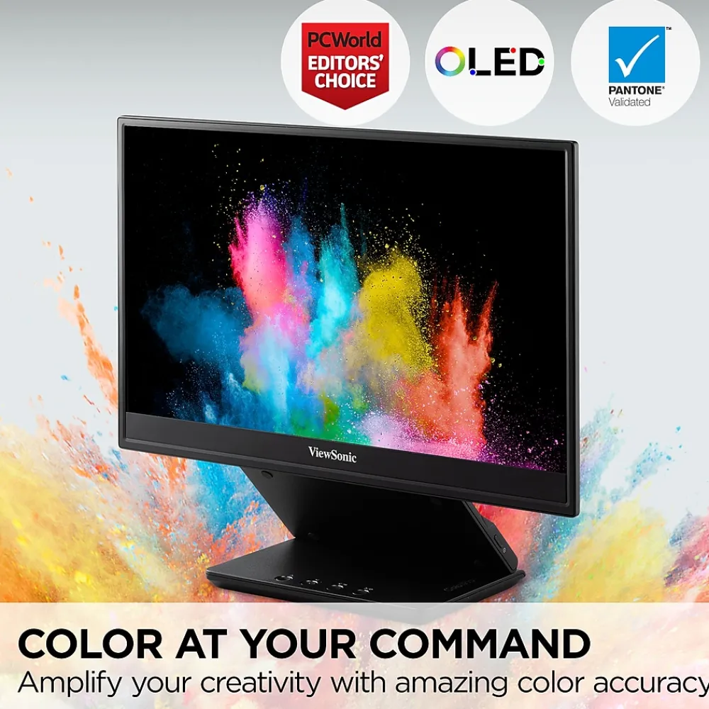 ViewSonic 16" 60Hz LED Monitor, Black (VP16-OLED)