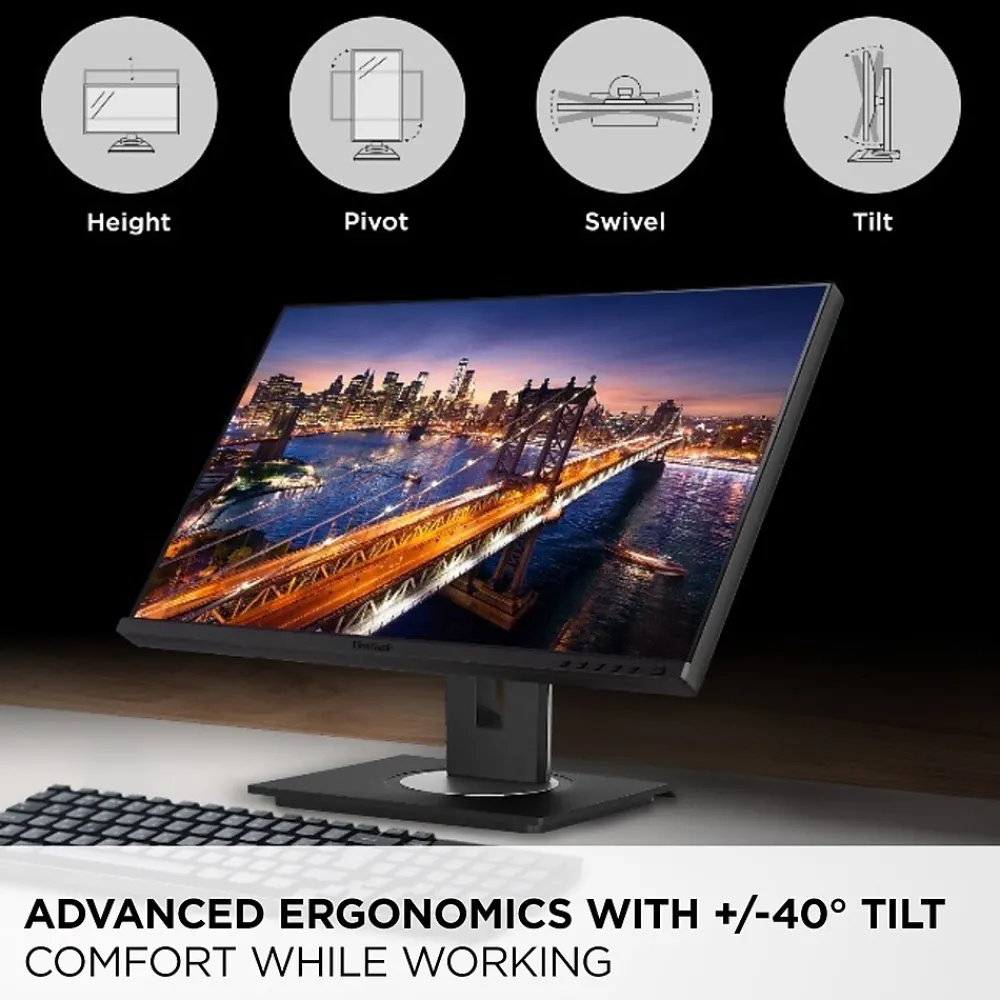 Online ViewSonic 24" 60Hz LED Monitor, Black (VG245 )
