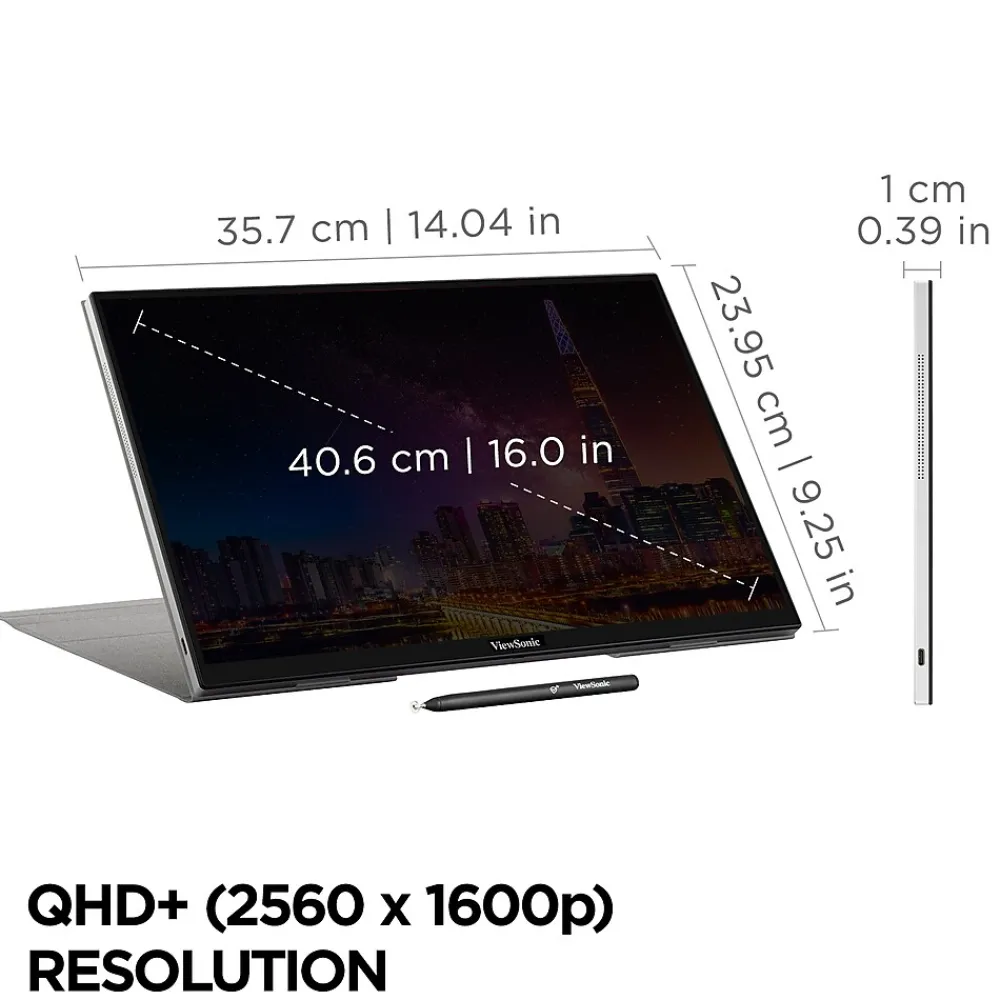 Discount ViewSonic 16" 60Hz LED Monitor, Black (TD1656-2K)