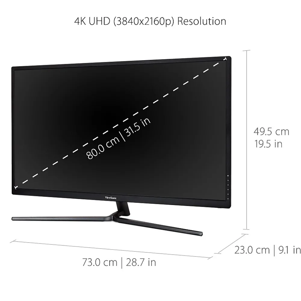 Outlet ViewSonic 32" 4K Ultra HD 60Hz LCD Monitor, Black (VX3211-4K-MHD)
