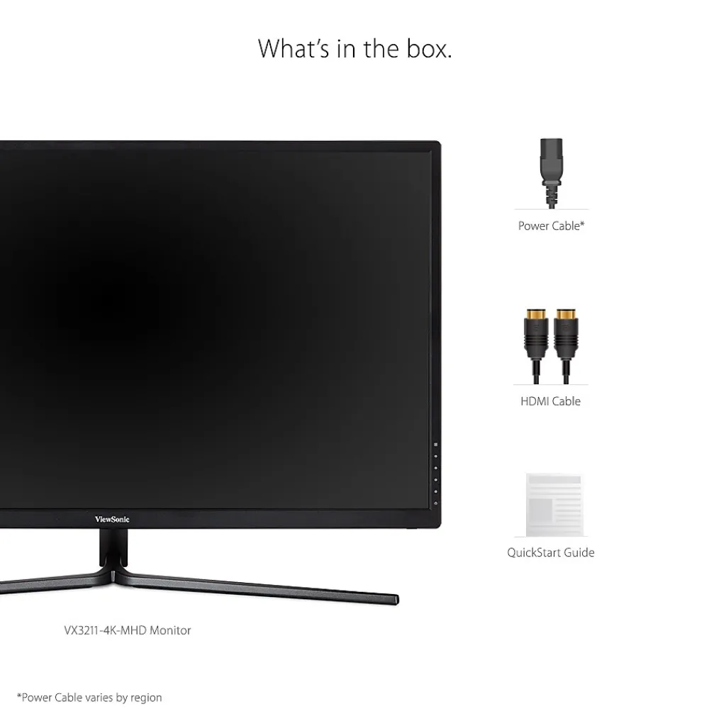 Outlet ViewSonic 32" 4K Ultra HD 60Hz LCD Monitor, Black (VX3211-4K-MHD)