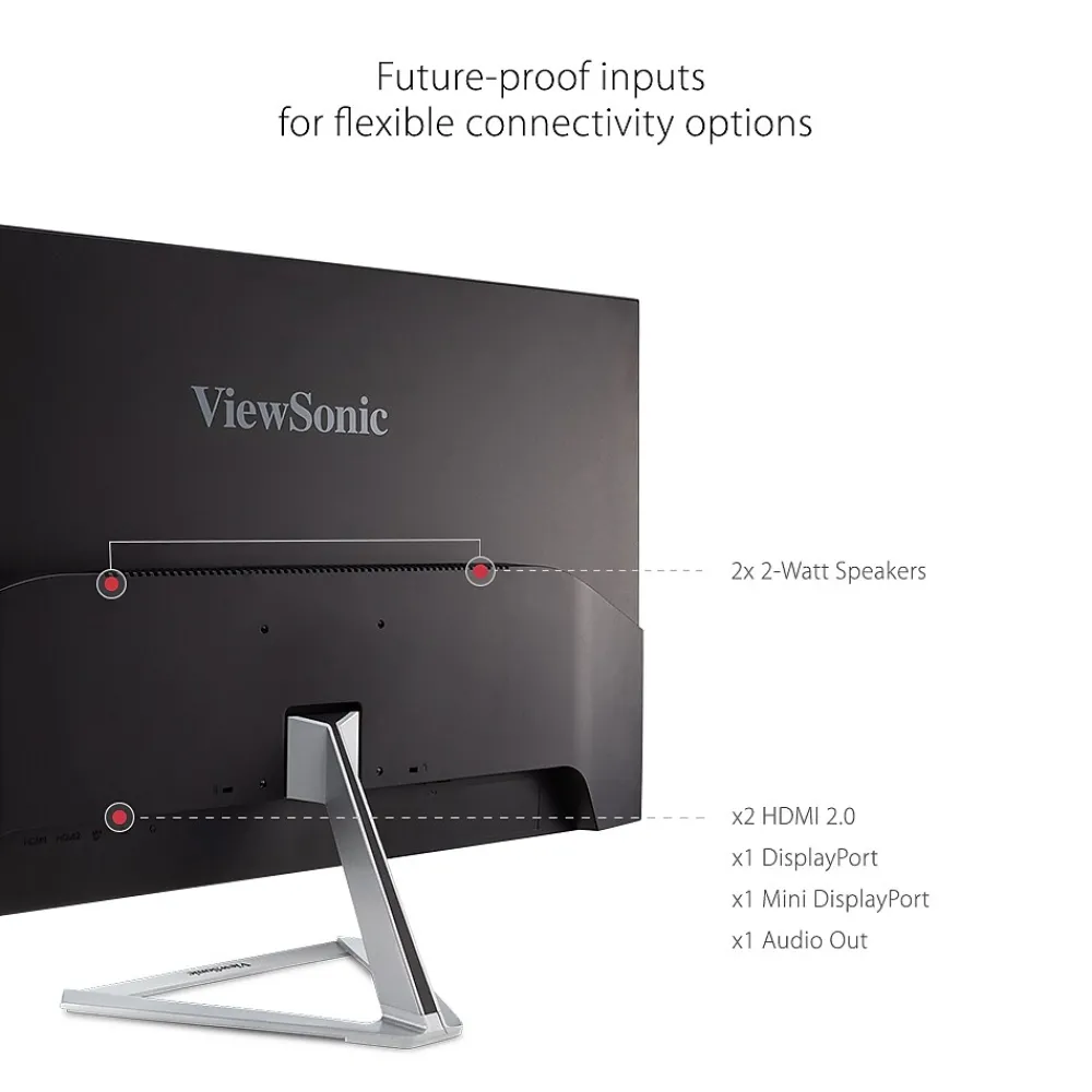 Outlet ViewSonic 32" 4K Ultra HD 60Hz LCD Monitor, Silver (VX3276-4K-MHD)