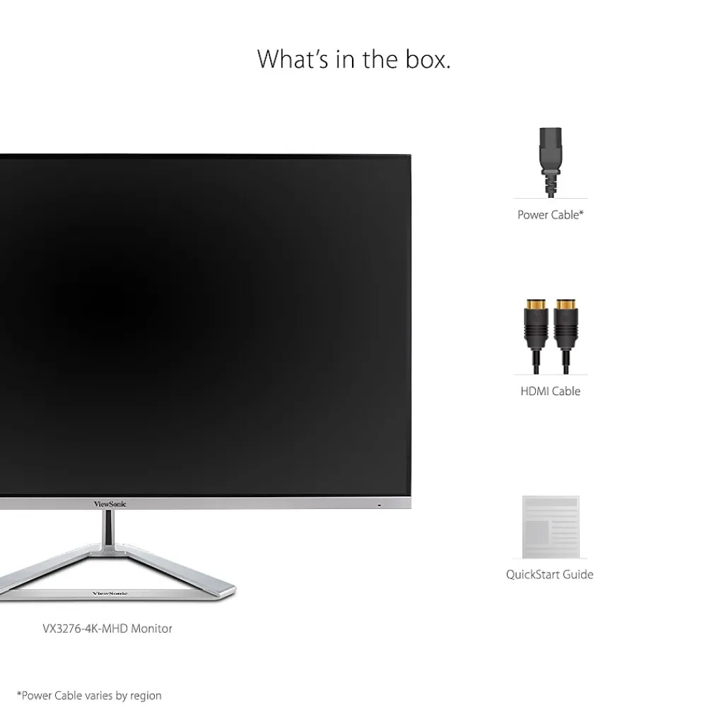 Outlet ViewSonic 32" 4K Ultra HD 60Hz LCD Monitor, Silver (VX3276-4K-MHD)