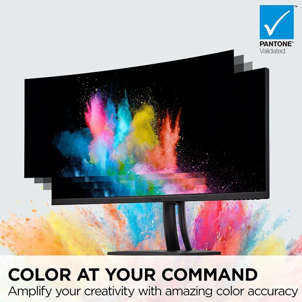 Sale ViewSonic ColorPro 34" Curved 75Hz LED Monitor, Black (VP3456A)