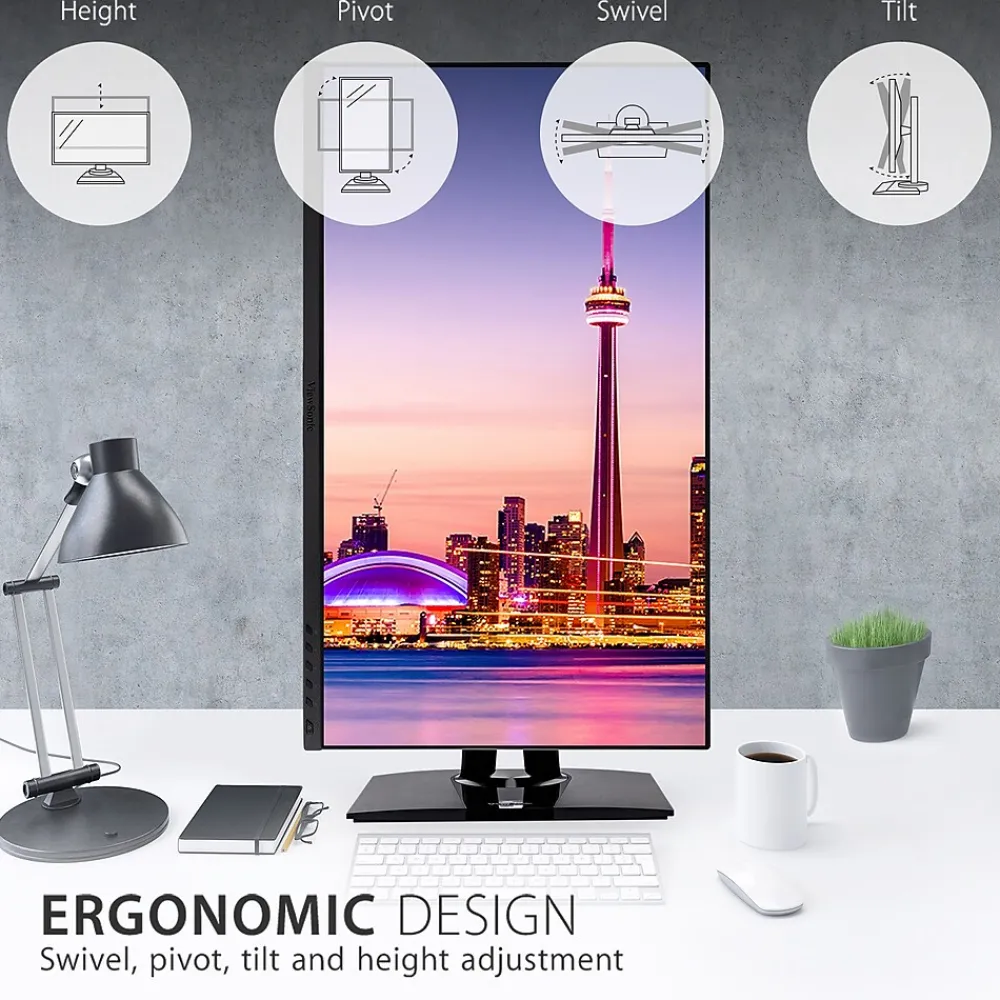 New ViewSonic ColorPro 27" 60Hz LED Monitor, Black (VP2756-2K)