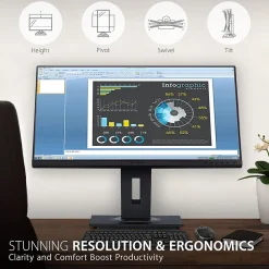 Online ViewSonic Ergonomic 24" 60 Hz LED Monitor, Black (VG2448A)