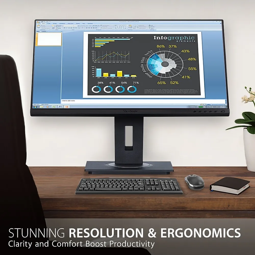 Hot ViewSonic Ergonomic 27" 60Hz LCD Monitor, Black (VG2755)