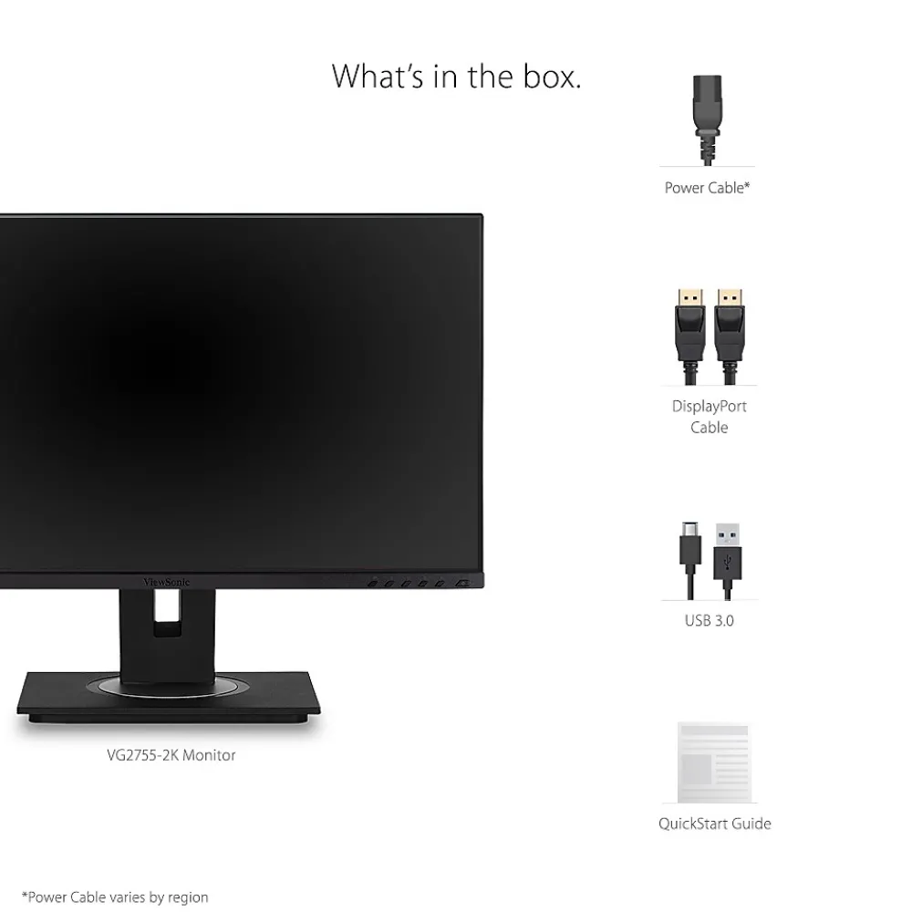 Hot ViewSonic Ergonomic 27" 60Hz LCD Monitor, Black (VG2755)