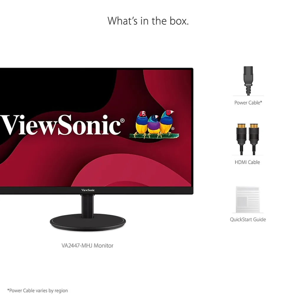 Clearance ViewSonic Ergonomics 24" 100Hz LED Monitor, Black (VA2447-MHJ)