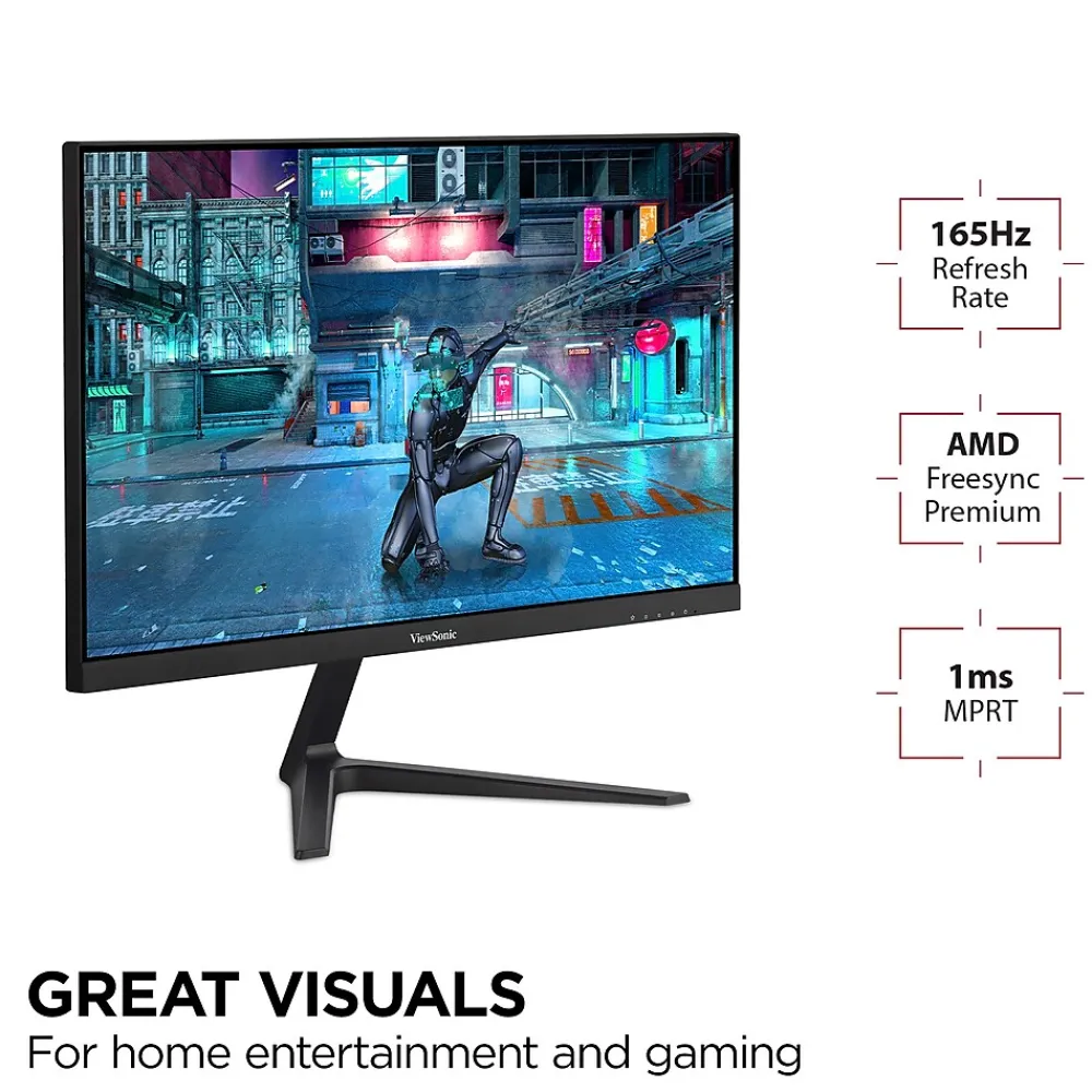 Clearance ViewSonic FHD 24" 165 Hz LCD Gaming Monitor, Black (VX2418-P-MHD)