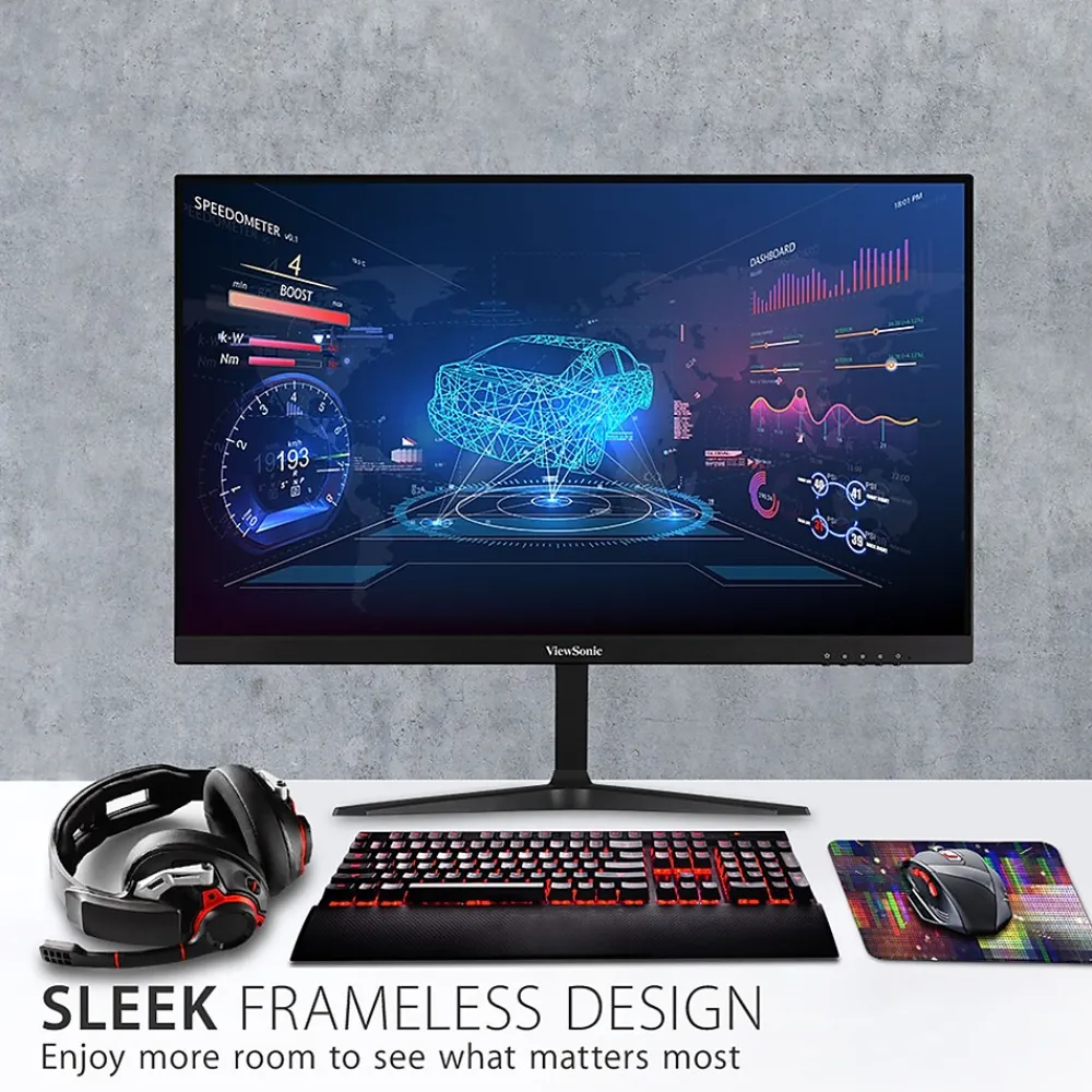Clearance ViewSonic FHD 24" 165 Hz LCD Gaming Monitor, Black (VX2418-P-MHD)