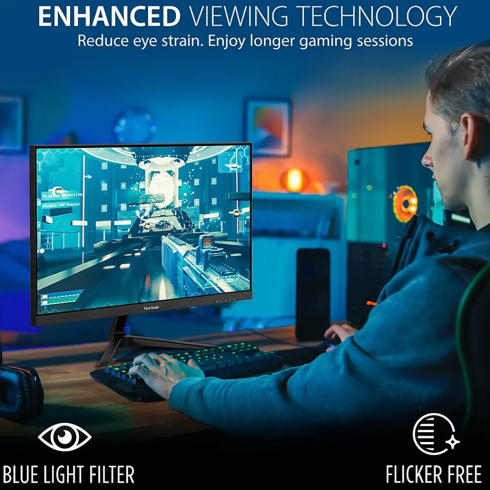 Clearance ViewSonic FHD 24" 165 Hz LCD Gaming Monitor, Black (VX2418-P-MHD)
