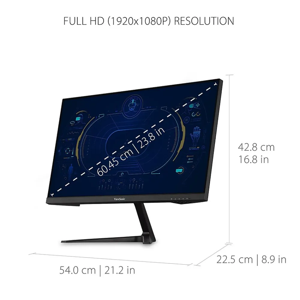 Clearance ViewSonic FHD 24" 165 Hz LCD Gaming Monitor, Black (VX2418-P-MHD)