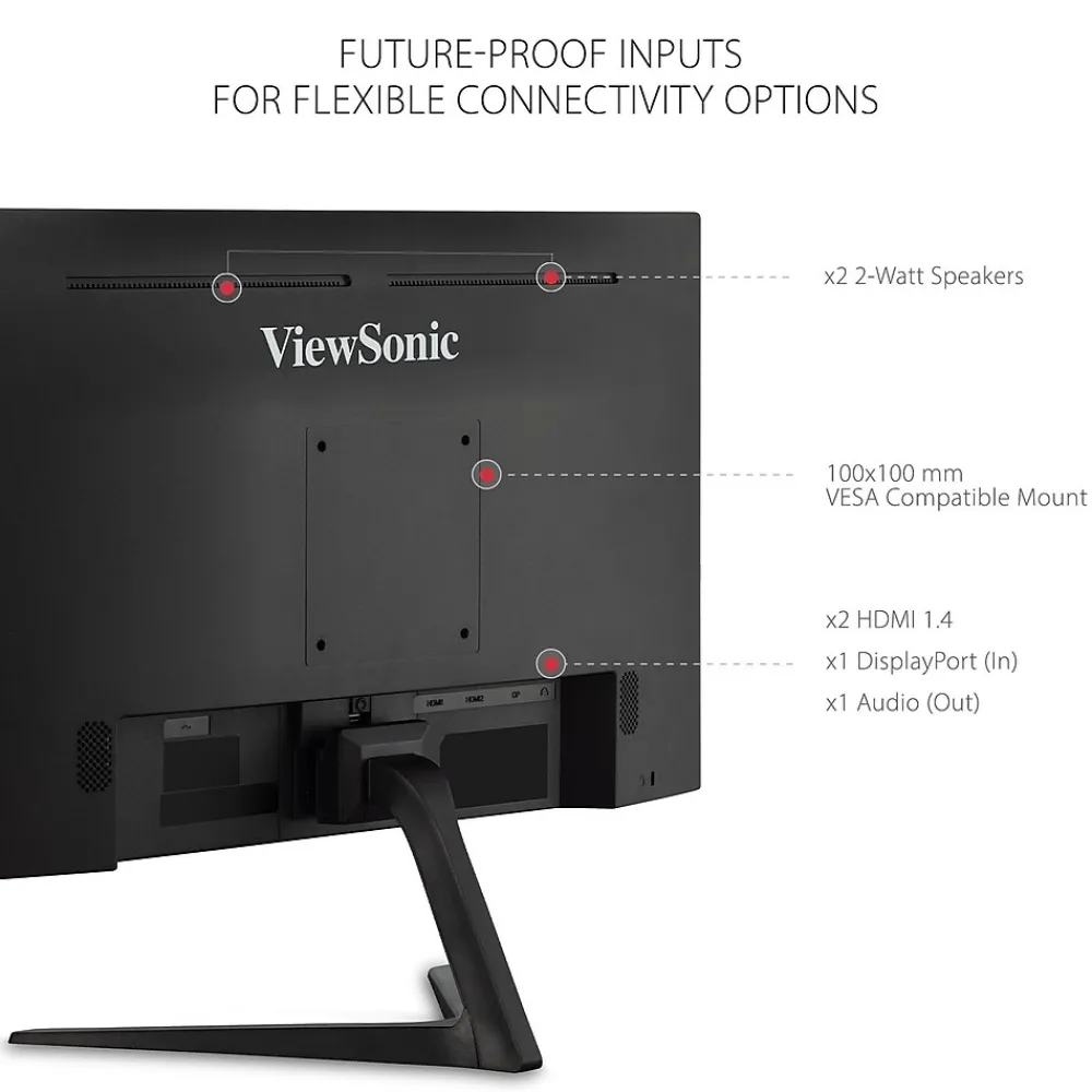 Clearance ViewSonic FHD 24" 165 Hz LCD Gaming Monitor, Black (VX2418-P-MHD)