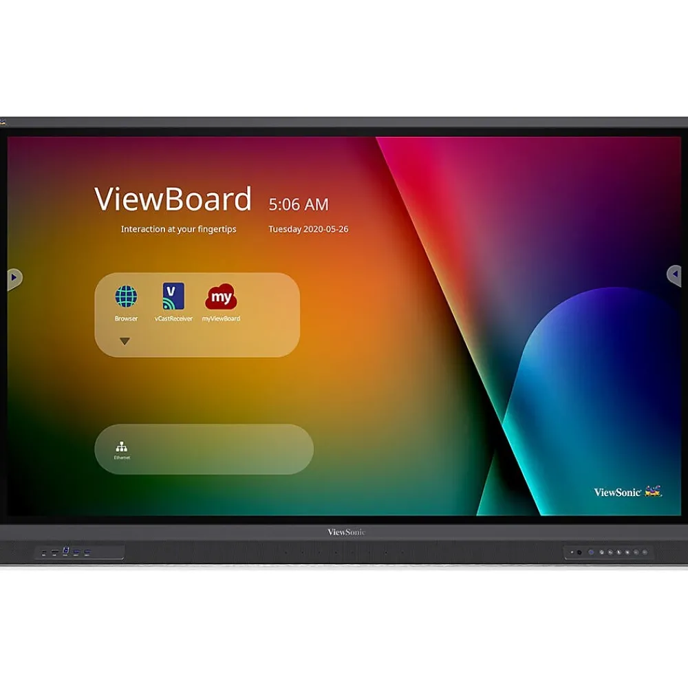 Discount ViewSonic IFP Series 65" 4K Ultra HD 60 Hz Monitor, Black (IFP6552-2ED)