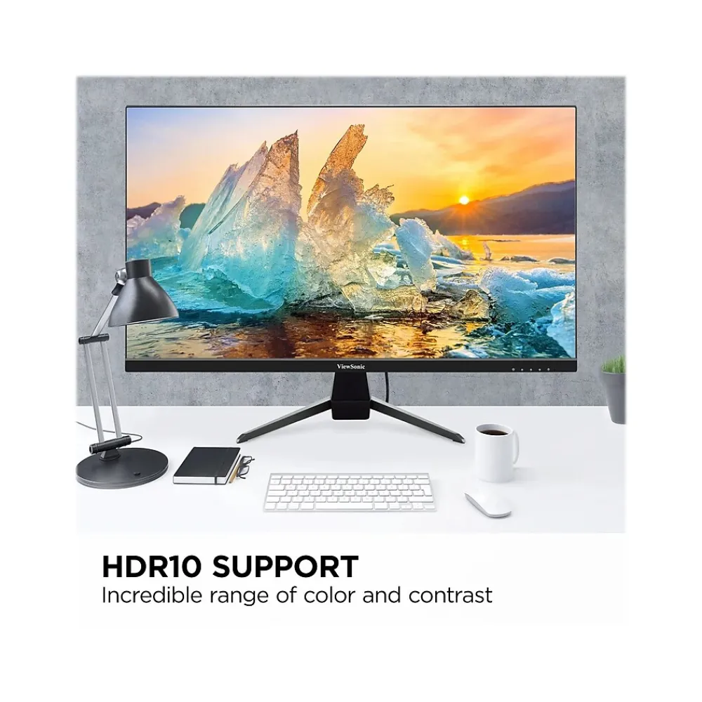 New ViewSonic Thin-Bezel 27" 75Hz LED Monitor, Black (VX2767U-2K)