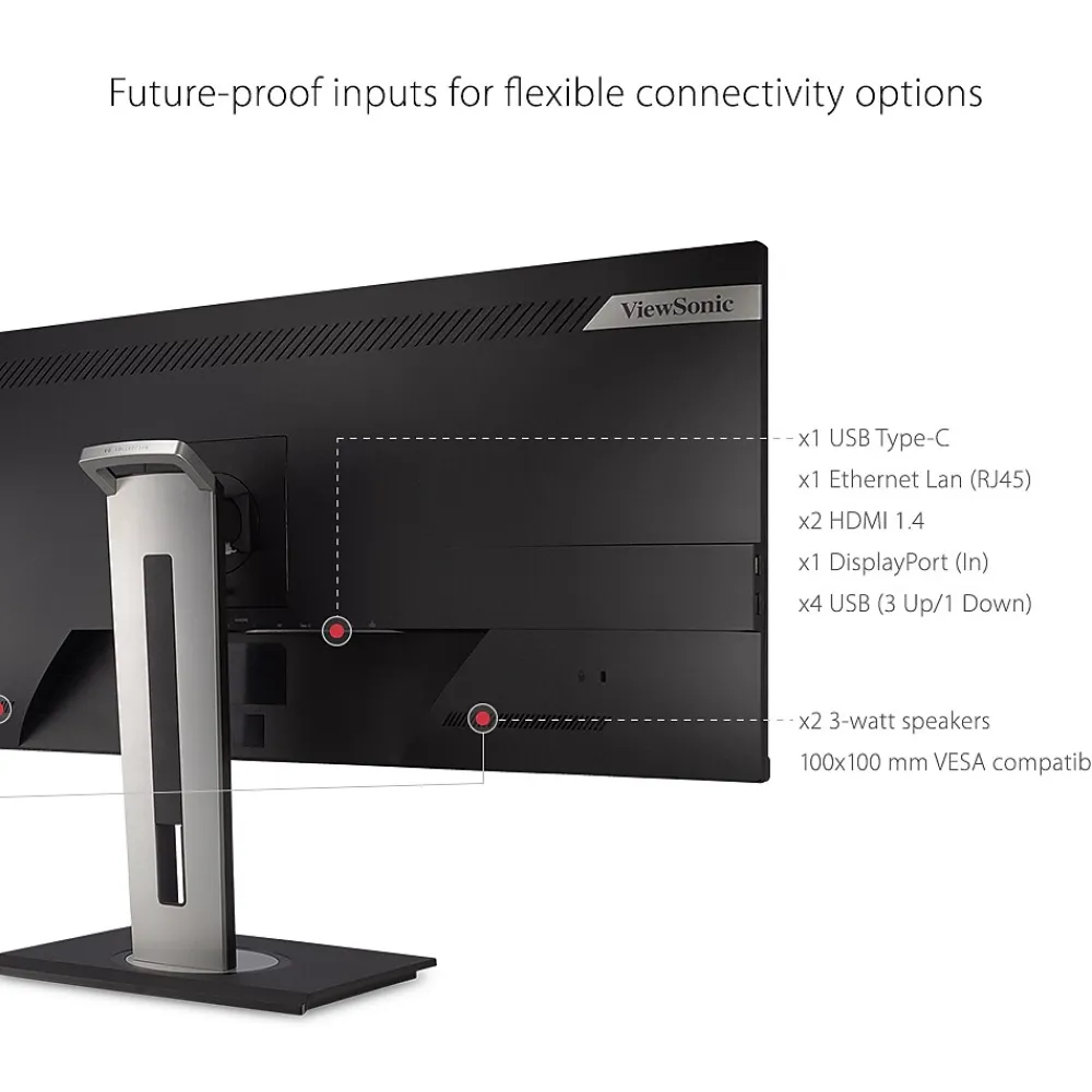Hot ViewSonic UltraWide WQHD 34" 60 Hz LCD Monitor, Black (VG3456)