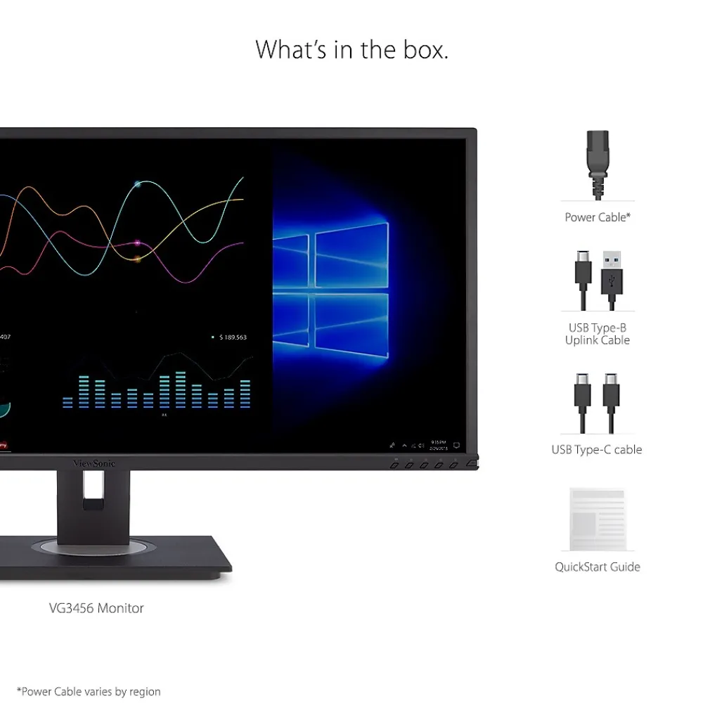 Hot ViewSonic UltraWide WQHD 34" 60 Hz LCD Monitor, Black (VG3456)