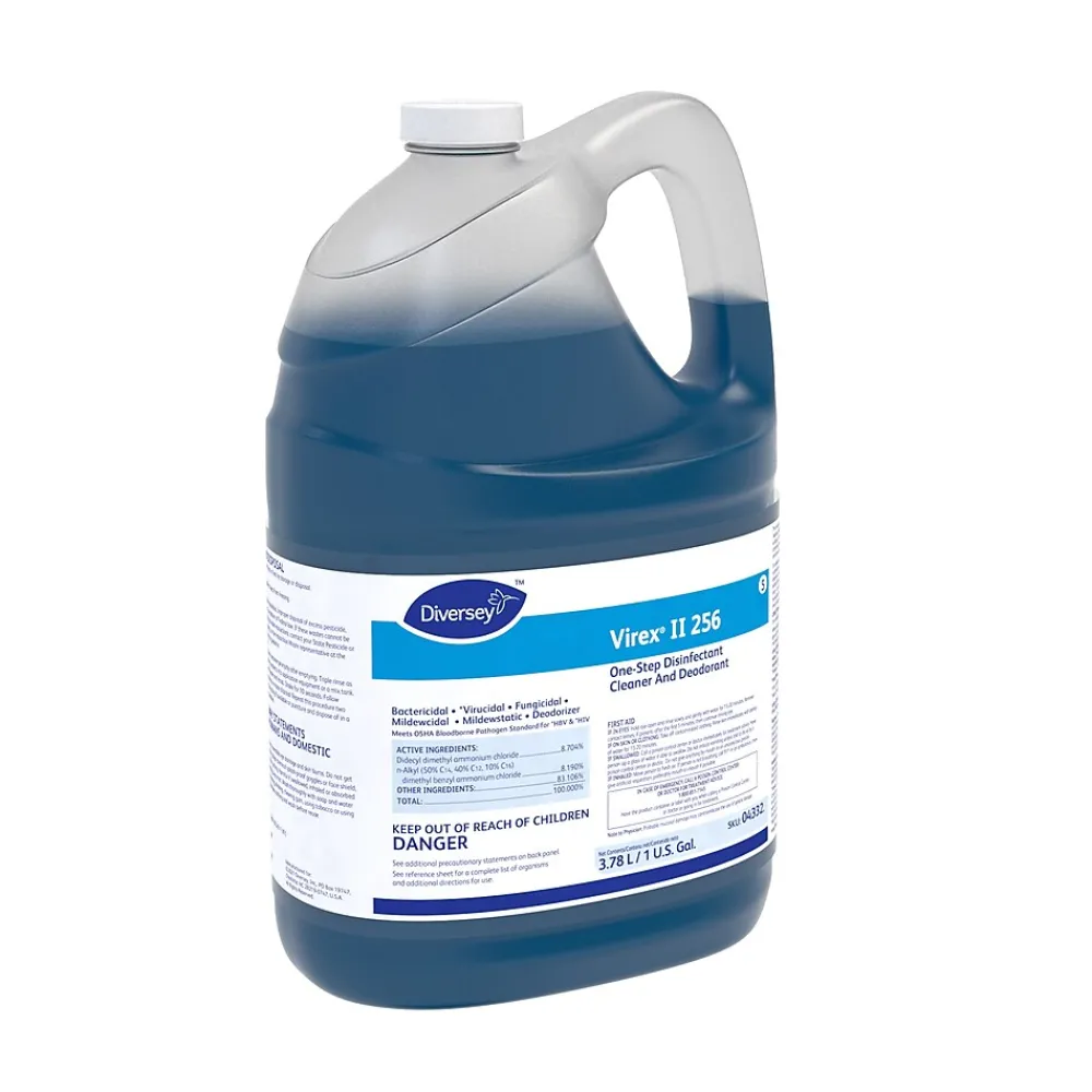 II 256 Cleaner Disinfectants, Mint, 128 oz., 4/Carton (04332)<Virex Sale