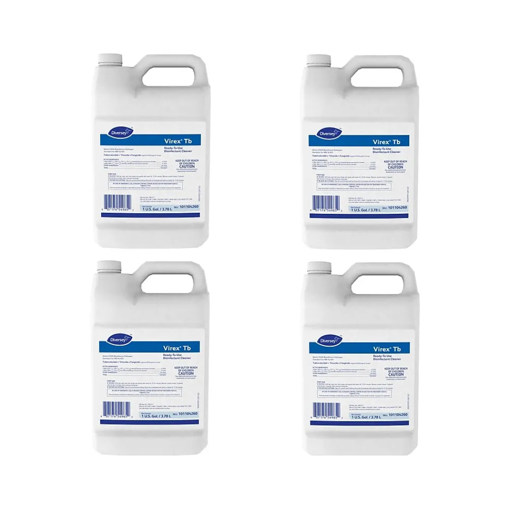 Tb Cleaner Disinfectant, Lemon, 128 Fl. Oz., 4/Carton (101104260)<Virex Sale
