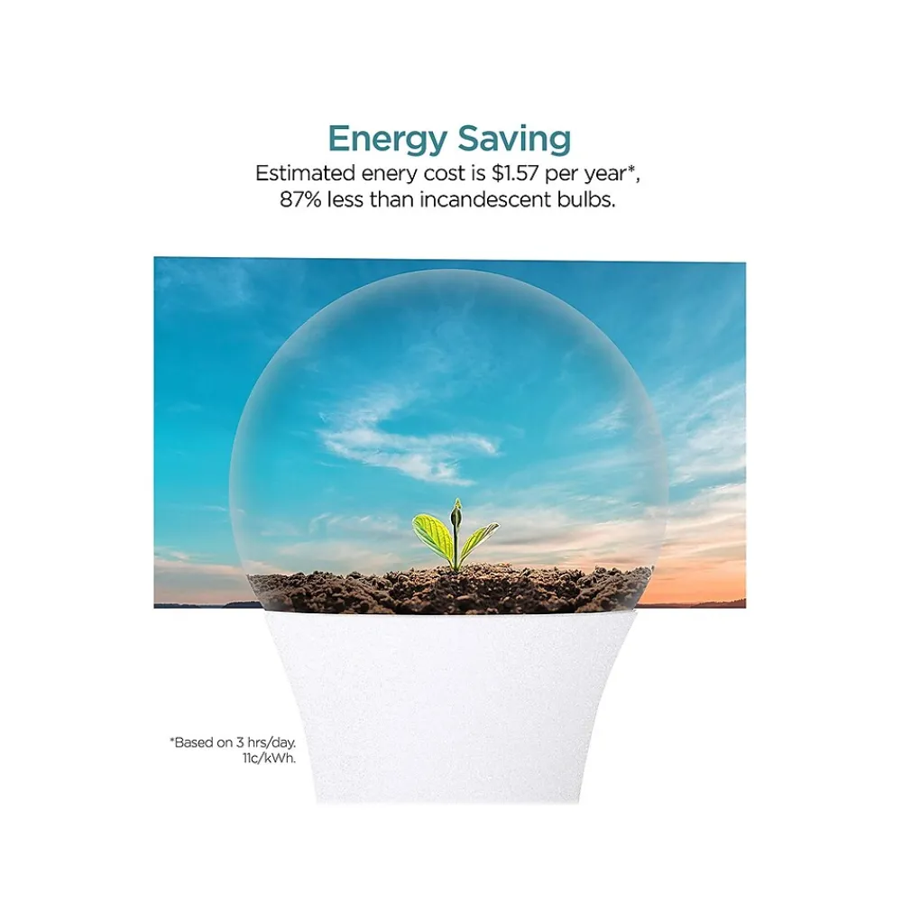 Viribright Viripro PRO Pack 8-Watt Cool White LED General-Purpose Bulb, 50/Box (640336-50P)