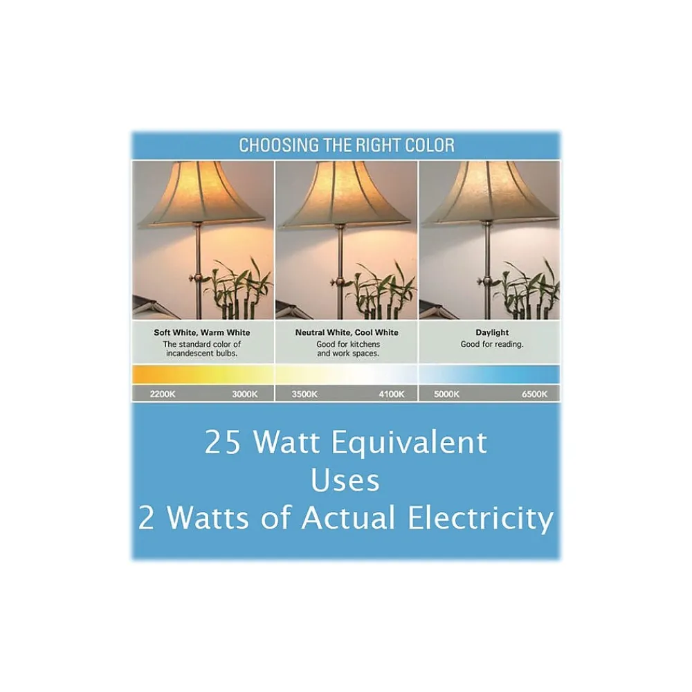 Viribright 2-Watt Cool White LED Bulb, Dozen (74565-12)
