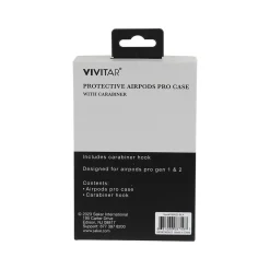 Case with Carabiner for AirPods Pro, Black (V90023BLKSTK12)<Vivitar Discount