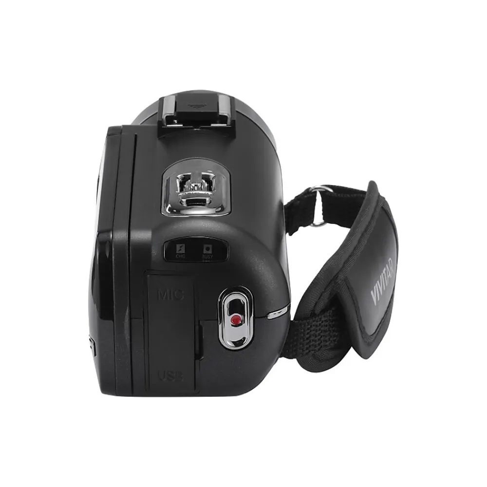 Vivitar DVR E401 42MP 4K Digital Camcorder, Black (DVRE401-BLK-STK-4)