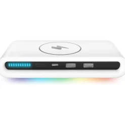Wireless Multi-Charger, USB-A/USB-C, White (PWR6006-WHT-T35-12)<Vivitar Discount