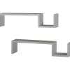 Shelving*V-Light MDF Wall-Mounted Shelf, 21.5", White, 2/Pack (VW161008W)