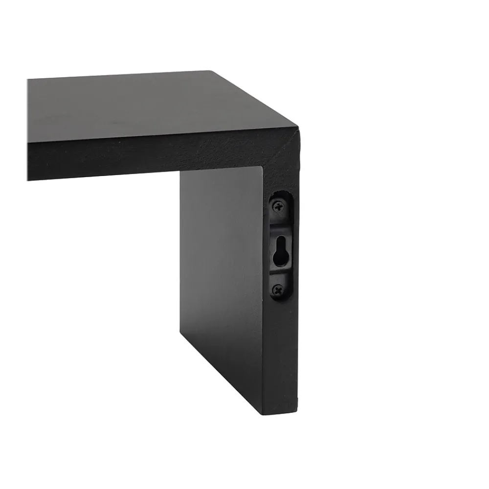 Shelving*V-Light Wall-Mounted Shelf, 21.5", Black, 2/Pack (VW161008B)