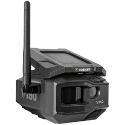 VOSKER V150 Outdoor Wired/Wireless Solar Security Camera, Black (V150-US)