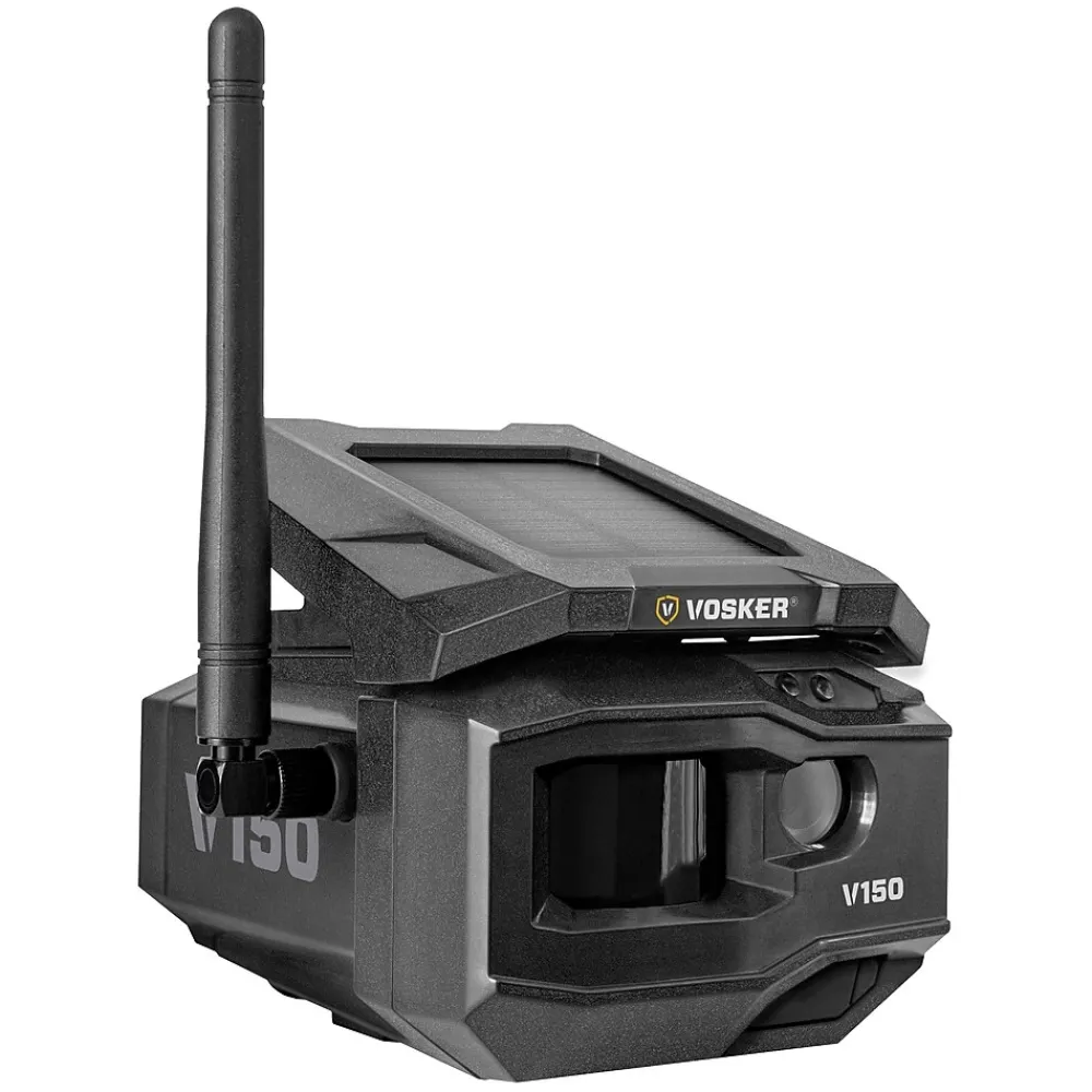 VOSKER V150 Outdoor Wired/Wireless Solar Security Camera, Black (V150-US)
