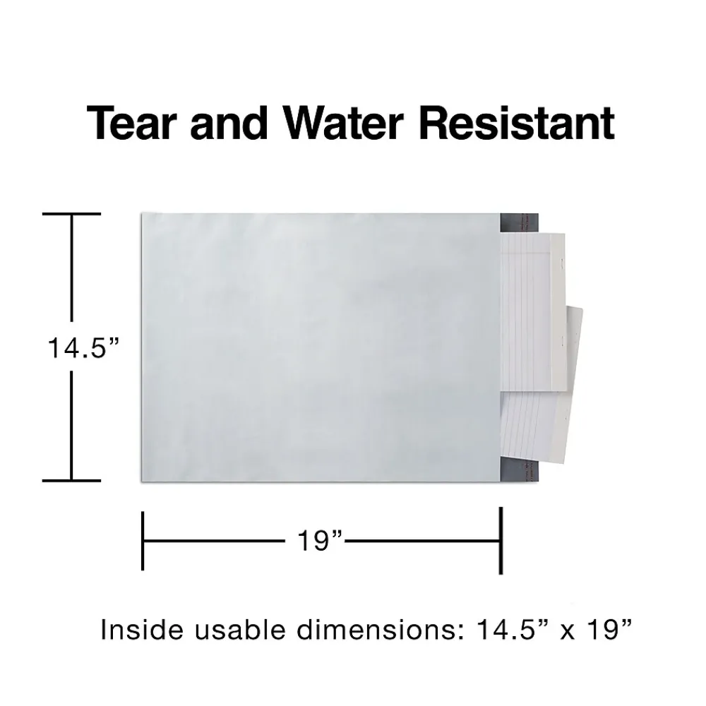 Sale Staples 14.5"W x 19"L Peel & Seal Poly Mailer, 5/Pack (56545)