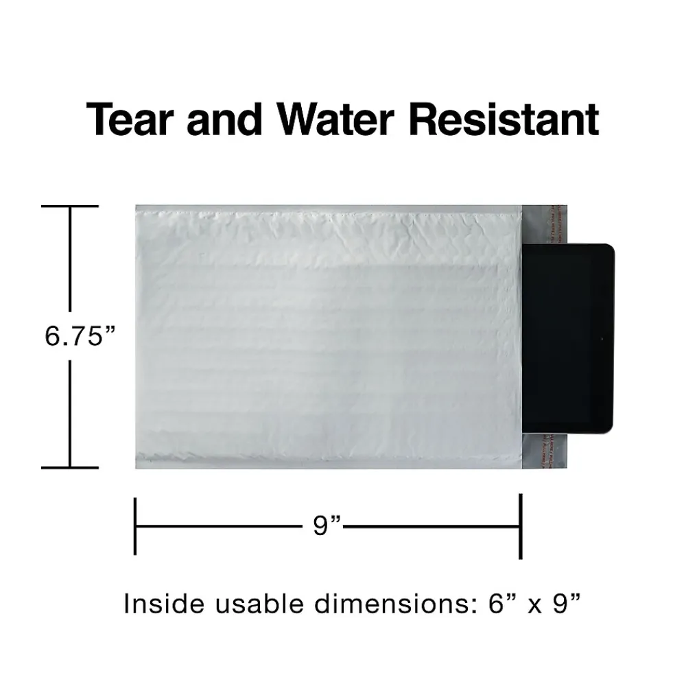 Sale Staples 6.75"W x 9"L Self-Sealing Bubble Mailer, #0, 25/Carton (ST56608B)