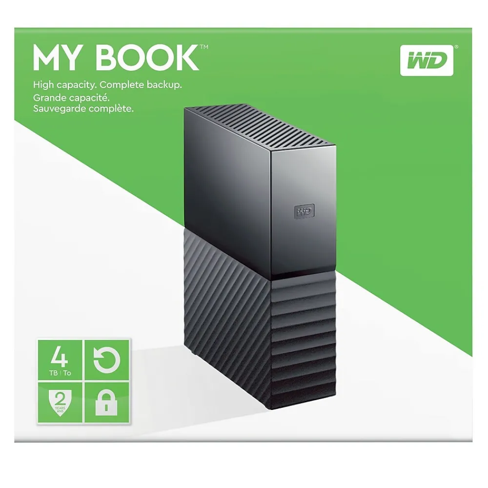 Discount Western Digital WD My Book, 4TB USB 3.0 External Hard Drive, Black (WDBBGB0040HBK)