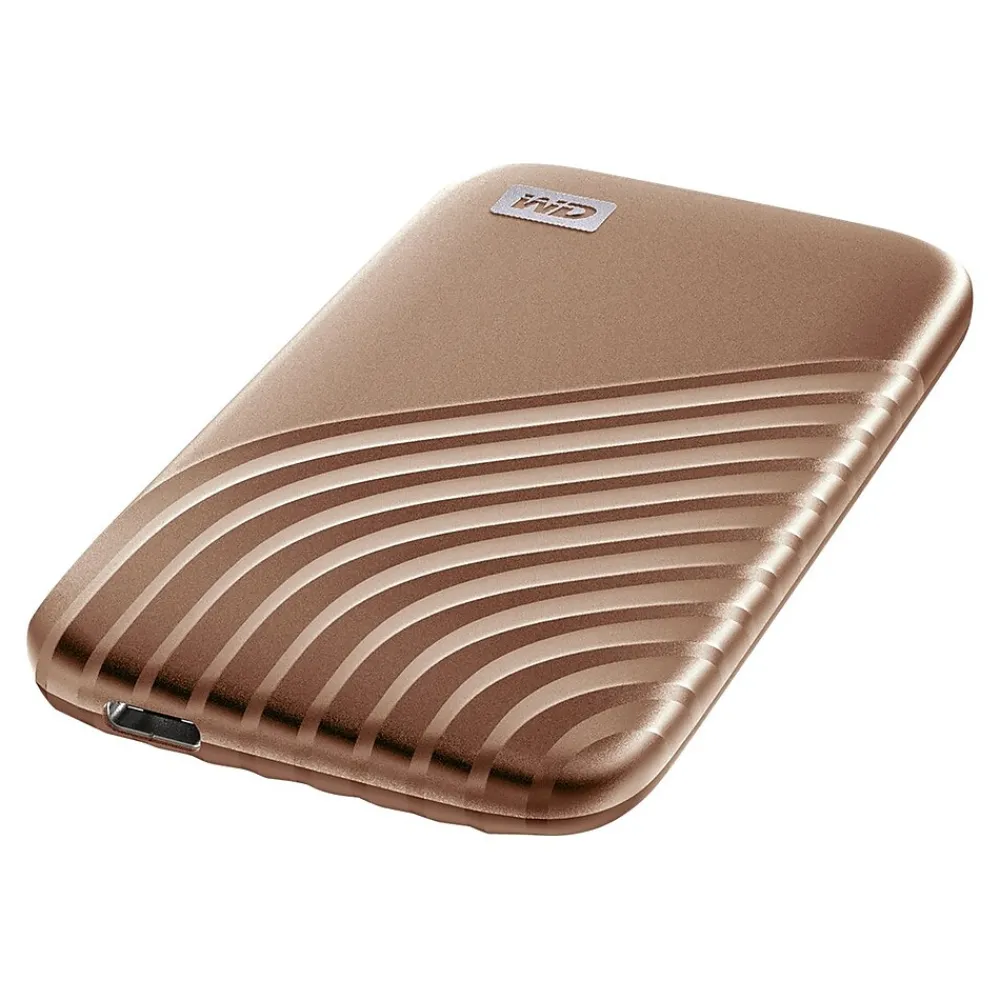 Discount WD My Passport 1TB USB 3.2 External Solid-State Drive, Gold (BAGF0010BGD-WESN)