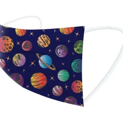 WeCare Disposable Face Masks, Kids, Assorted Planets Print, 50/Pack (WMN100129)